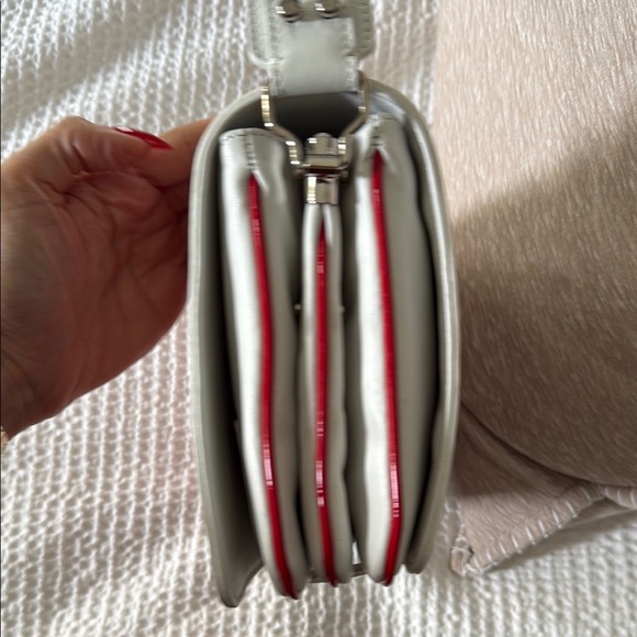 Versace Red and White Geometric Crossbody Bag - Picture 6 of 16